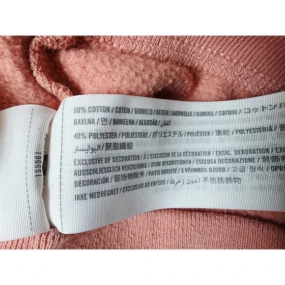 Abercrombie & Fitch AF Logo Y2K Sweatshirt Pink Crewneck Long Sleeve Pullover - Picture 5 of 10